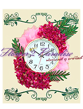 D 004 พวงหรีดนาฬิกา ประดับดอกไม้ประดิษฐ์